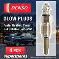 4 x Denso Glow Plugs for Renault 19 II S53 1.9 dT F8Q 740 1870cc 4Cyl 92 - 95