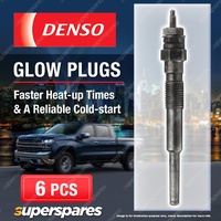 6 x Denso Glow Plugs for Toyota Landcruiser HDJ100 4.2 TD HJ45 3.6 D H 6Cyl