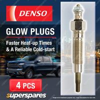 4 x Denso Glow Plugs for Mitsubishi Galant VI Pajero III NM NP Triton 2.5 TD 4WD