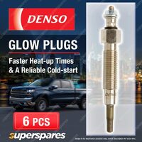 6 x Denso Glow Plugs for Nissan Patrol IV Y61 GR GU TD42 TD42T 4169cc 6Cyl 98-12