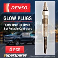 4 x Denso Glow Plugs for Peugeot Partner 5 1.9 D 4x4 WJY DW8B WJZ DW8 1868cc