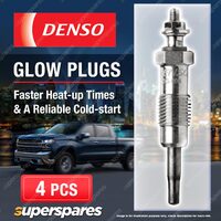 4 x Denso Glow Plugs for Renault Mascott 90 90.35 2800cc 4Cyl 1999 - 2001
