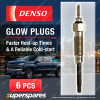 6 x Denso Glow Plugs for Toyota Landcruiser HDJ78 HDJ79 4.2 TD 1HD-FT 4164cc