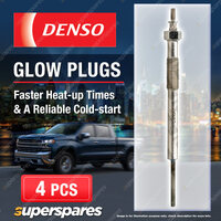 4 x Denso Glow Plugs for Isuzu D-Max I II TFR TFS MU-X 3.0 CRDi 4JJ1-TCX 4JJ1-TC