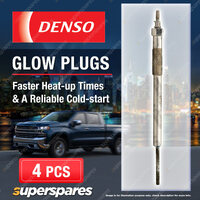 4 x Denso Glow Plugs for Kia Carnival III VQ 2.9 CRDi K2900 PU3 2.9 D J3 2902cc