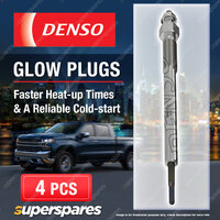 4 x Denso Glow Plugs for Mitsubishi Challenger II PB PC Pajero IV NS NT NW NX