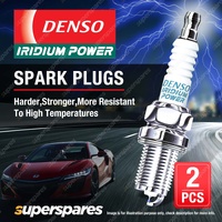 2 x Denso Motorcycle Iridium Power Spark Plugs for Italjet 125cc FORMULA125