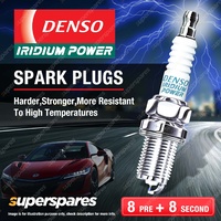 8 Pre+8 Second Denso Iridium Power Spark Plugs for Alfa Romeo 147 GTV Spider AR