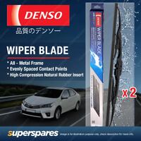 Pair Front Denso Conventional Wiper Blades for Lexus LX 570 URJ201 2007-On