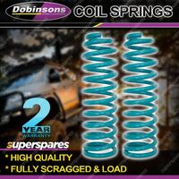 2x Rear Dobinsons STD Height Medium Load Coil Springs for Mitsubishi Delica D5
