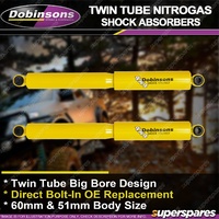Rear Dobinsons Long Travel HD Twin Tube Shocks for Nissan Navara NP300 Leaf Rear