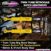 Front Dobinsons Twin Tube Gas Heavy Duty Shock Absorbers for LDV 4x4 T60 16-on