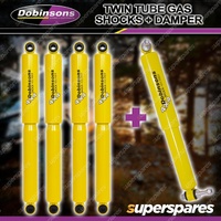 6 Inch Twin Tube Shocks + Damper for Toyota Landcruiser FZJ HZJ HDJ 80 105