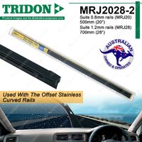 Combo Pack Pair Tridon Rubber Wiper Blade Refills 0.8mm 20" 1.2mm 28" MRJ2028-2