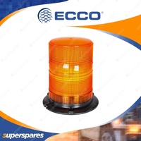 ECCO 10-30V R65 Amber LED Warning Beacon 170mm - 3 Bolt 1" Pipe Mount