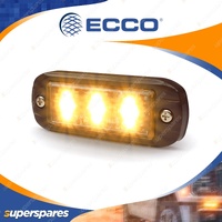 ECCO 12-24V Ultra-Thin Exterior LED Warning Light Amber - Surface Mount