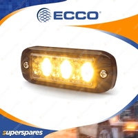 ECCO 12-24V Ultra-Thin Exterior LED Warning Light Amber / Blue - Surface Mount
