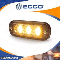 ECCO 12-24V Ultra-Thin Exterior LED Warning Light Amber / Green - Surface Mount