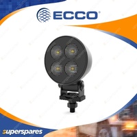 ECCO 12-24V Round LED Worklight White - 2556 Lumens 1 Bolt Mount Carbon-Black