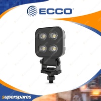 ECCO 12-24V Square LED Worklight White - 2650 Lumens 1 Bolt Mount Carbon-Black