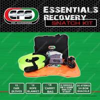 EFS Essentials Recovery Snatch Kit 4750kg 3/4 Bow Shackle 9m x 60mm snatch strap