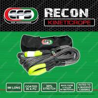 EFS Recovery Kinetic Rope 13000KG Rated x 9M Long - 30mm Nylon 66 Rope PU Coated