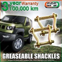 Rear EFS Greaseable Leaf Springs Swing Shackles for Mitsubishi Triton MQ 15-on