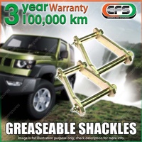 2 x EFS Leaf Springs Extended Swing Shackles for Foton Tunland 4x4 2012-On