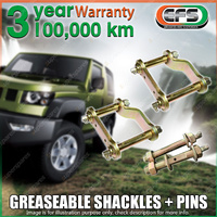 Rear EFS Leaf Spring Shackles + Pins for Toyota Hilux GUN226R GUN227 N90 25-On
