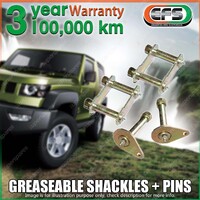 Rear EFS Greaseable Leaf Spring Shackles + Pins for Holden Rodeo R7 R9 3/98-2002
