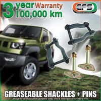 Front EFS Extended Leaf Springs Shackles + Pins for Toyota Hilux 4WD 1979-1984