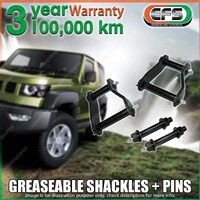 Rear EFS Greaseable Leaf Springs Swing Shackles Pins for Mitsubishi Triton ML MN