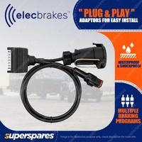Elecbrakes Plug and Play Adapter 7 Flat Pin Plug to 7 Large Round Pin Socket