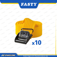 Fasty Straps 1.5m x 25mm Yellow High Tenacity Polypropylene Straps - Pack of 10