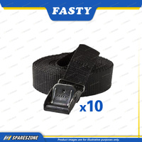 Fasty Straps 3.55m x 25mm Black High Tenacity Polypropylene Straps - Pack of 10