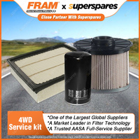 Fram 4WD Oil Air Fuel Filter Service Kit for Isuzu D-Max RA RC Convenient Pack