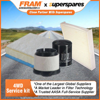 Fram 4WD Oil Air Fuel Cabin Filter Service Kit for Isuzu D-Max MU-X 3.0L