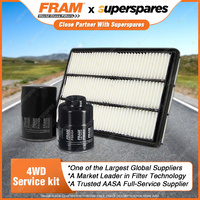 Fram 4WD Filter Service Kit for Mitsubishi Pajero NT NW NX NS Diesel 4Cyl