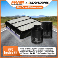 Fram 4WD Oil Air Fuel Filter Service Kit for Mitsubishi Triton ML MN 3.2L