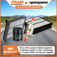 Fram 4WD Oil Air Fuel Cabin Filter Service Kit for Mitsubishi Triton ML MN 2.7L