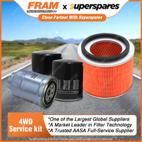 Fram 4WD Oil Air Fuel Filter Service Kit for Nissan Patrol GU 4.2L Turbo