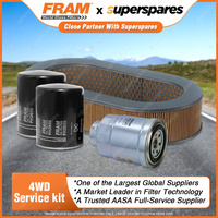 Fram 4WD Oil Air Fuel Filter Service Kit for Nissan Patrol GU 4.2L