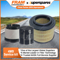Fram 4WD Oil Air Fuel Filter Service Kit for Toyota Hilux KUN26 KUN16 Refer RSK2
