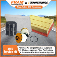 Fram 4WD Filter Service Kit for Toyota Fortuner GUN156R 2.8L 4Cyl 2015-On