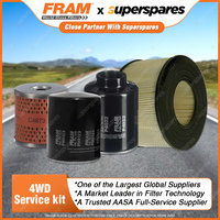 Fram 4WD Oil Air Fuel Filter Service Kit for Toyota Landcruiser HZJ7_ Ref RSK26