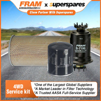 Fram 4WD Oil Air Fuel Filter Service Kit for Toyota Hiace RZH Convenient Pack