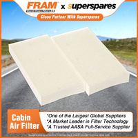 1 Piece Fram Cabin Air Filter - CF9819-2 Height 30mm Length 225mm Width 112mm