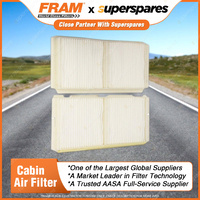 1 Piece Fram Cabin Air Filter - CF10824-2 Height 17mm Length 251mm Width 100mm