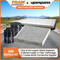 Fram Oil Air Fuel Filter Service Kit FSA33 Excellent Filtration Convenient Pack
