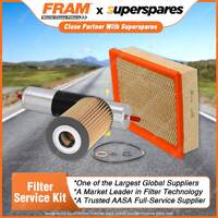 Fram Filter Service Kit Oil Air Fuel for BMW 318I E46 09/1998-12/2001